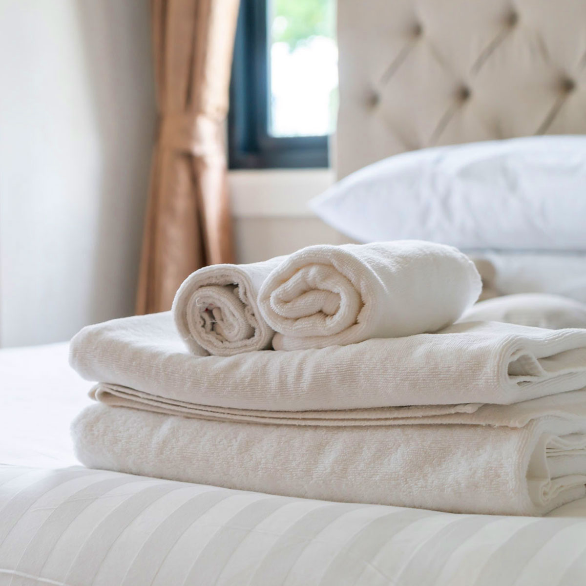 Hospitality linen and room setup